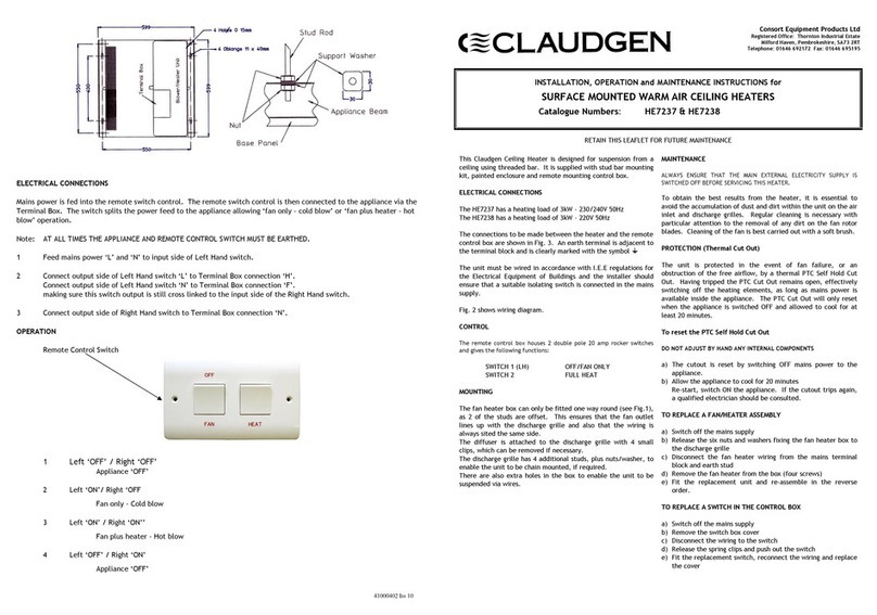 Claudgen HE7237 Manual