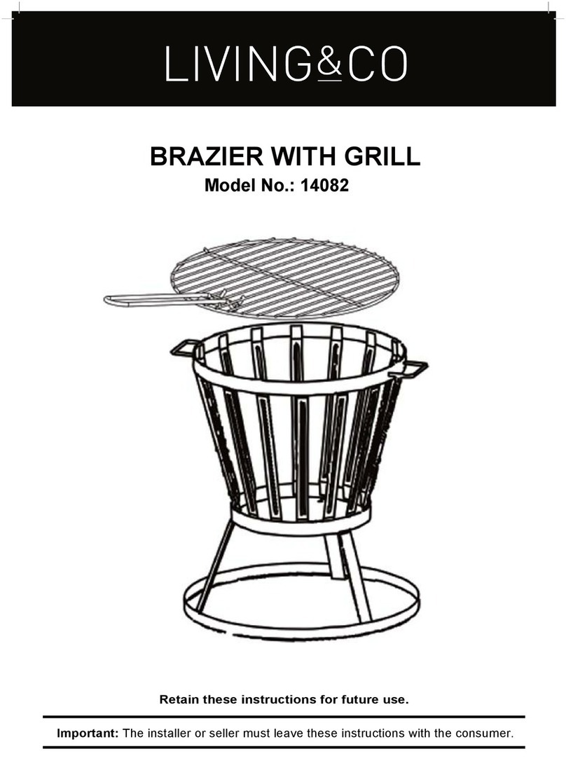 Living & Co BRAZIER WITH GRILL 14082 Assembly instructions