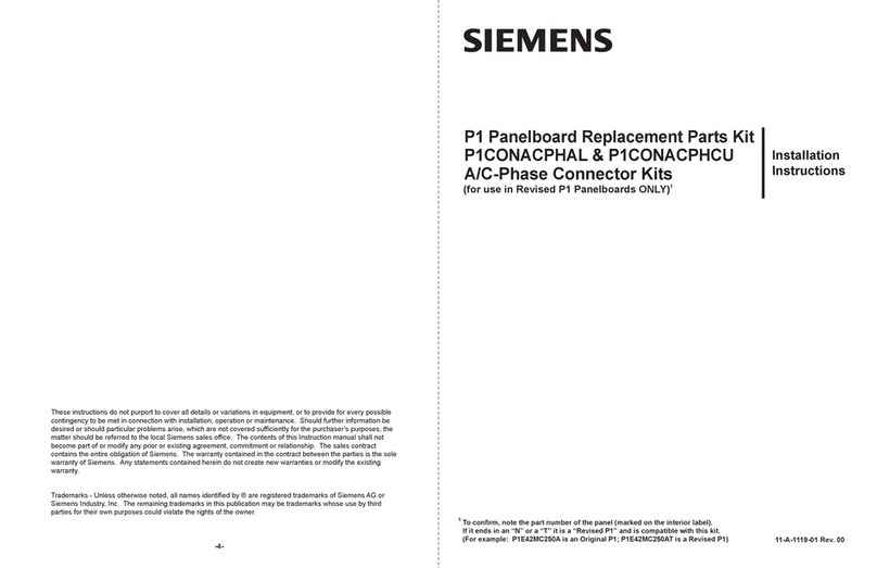 Siemens P1CONACPHAL installation instructions