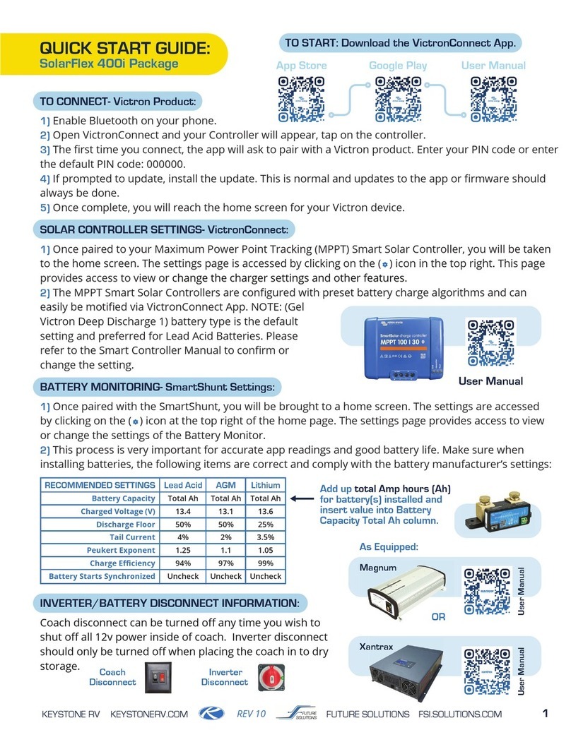 Keystone RV SolarFlex 400i Package quick start guide