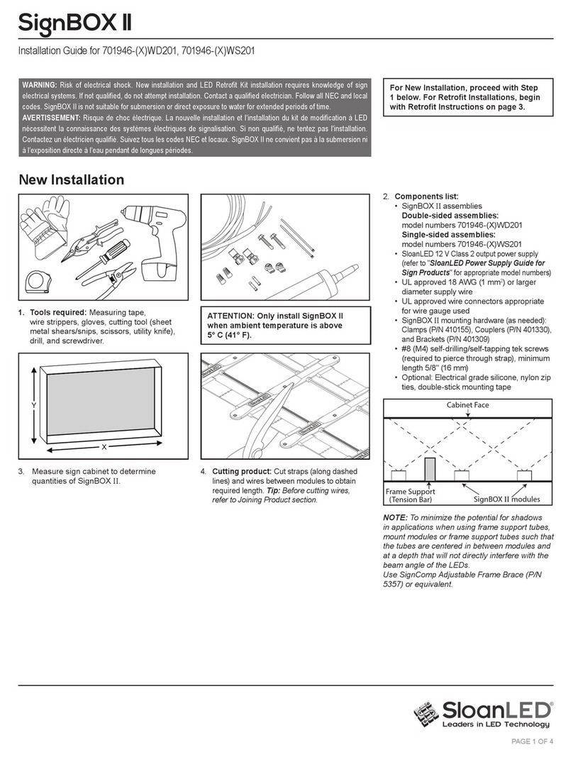 SloanLED SignBOX II User manual