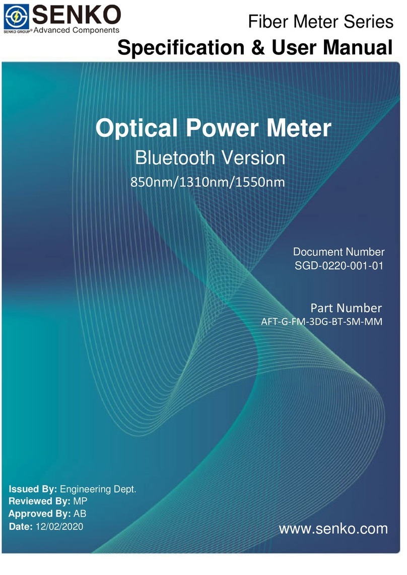 SENKO Fiber Meter Series Specification & user manual