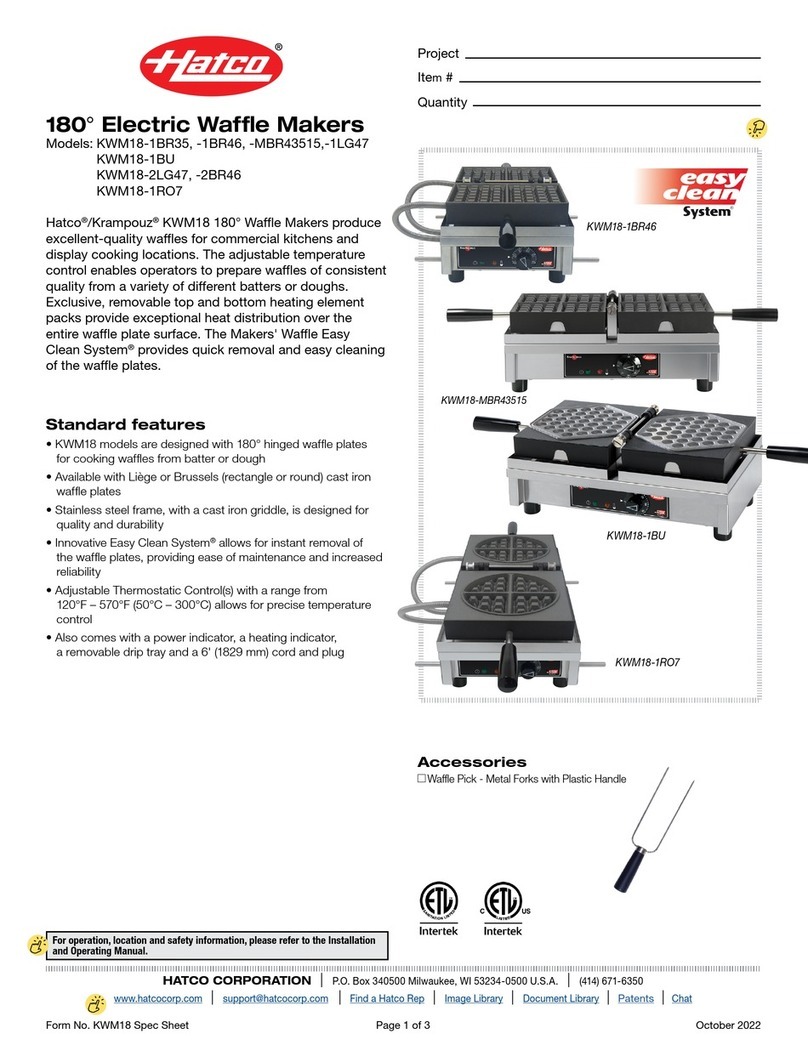 Hatco Krampouz KWM18-1BR35 User manual