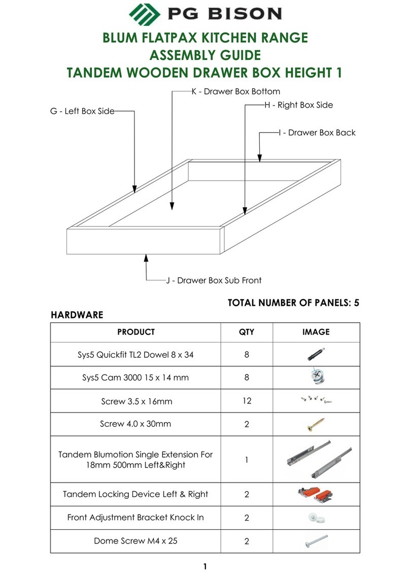 PG BISON BLUM FLATPAX KITCHEN Assembly guide