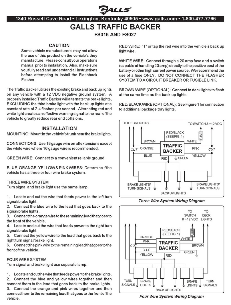 Galls FS016 quick start guide