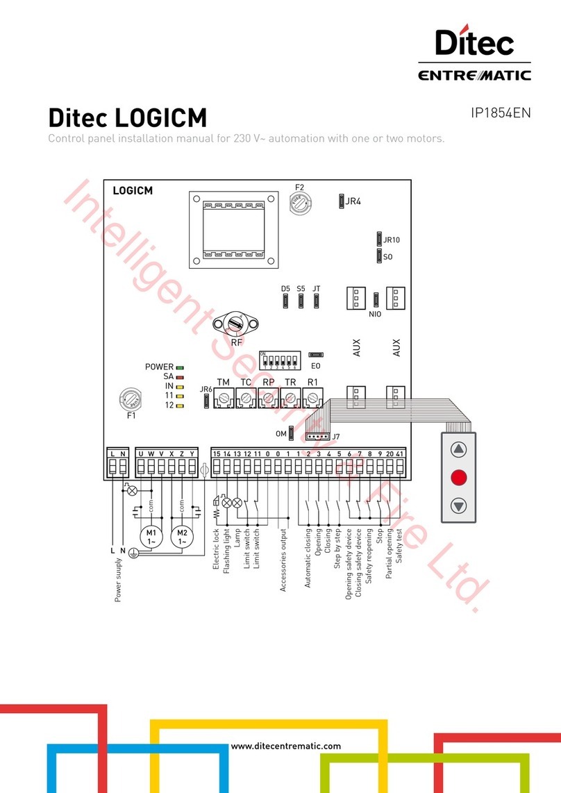 DITEC Entrematic LOGICM installation manual