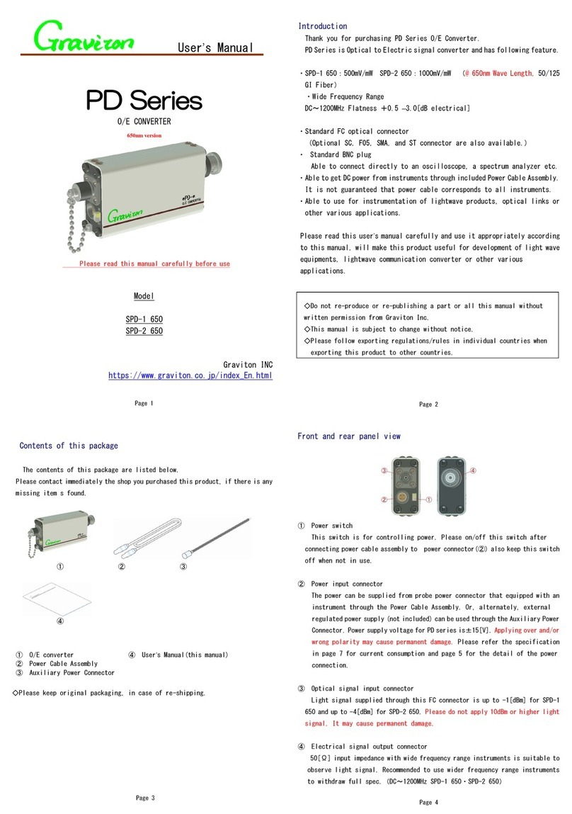 Graviton PD Series user manual