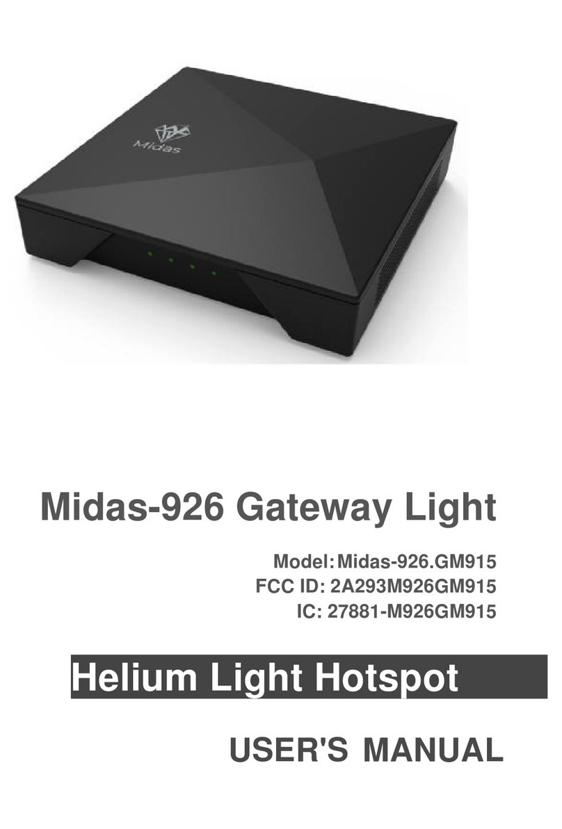Midas 926 Gateway Light user manual