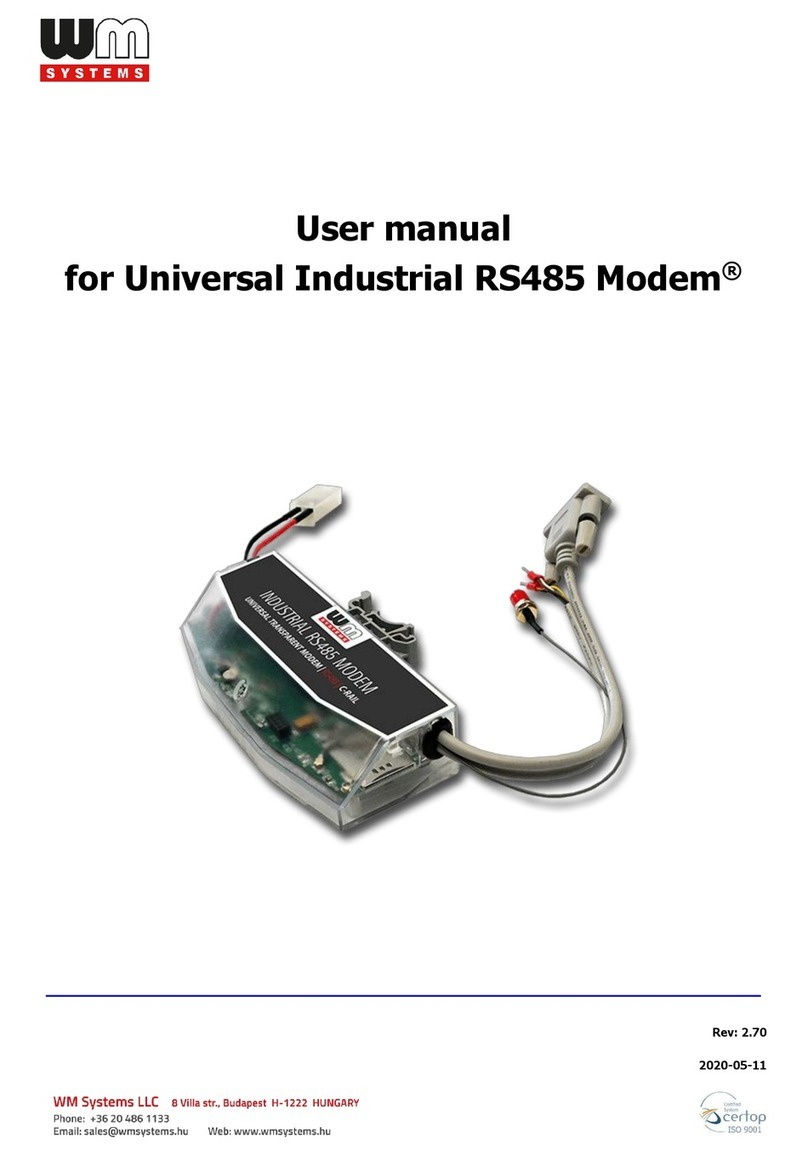 WM Systems Universal Industrial RS485 Modem User manual WM Systems Universal Industrial RS485 Modem User manual