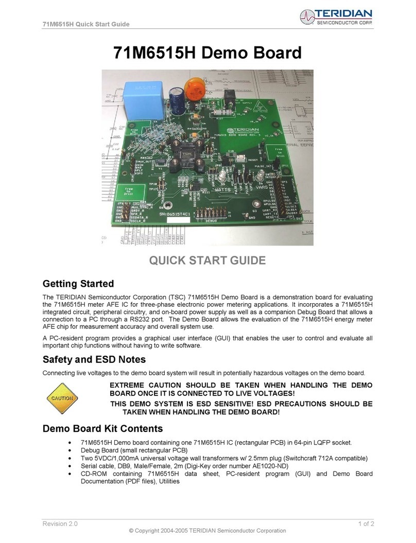 Teridian 71M6515H quick start guide