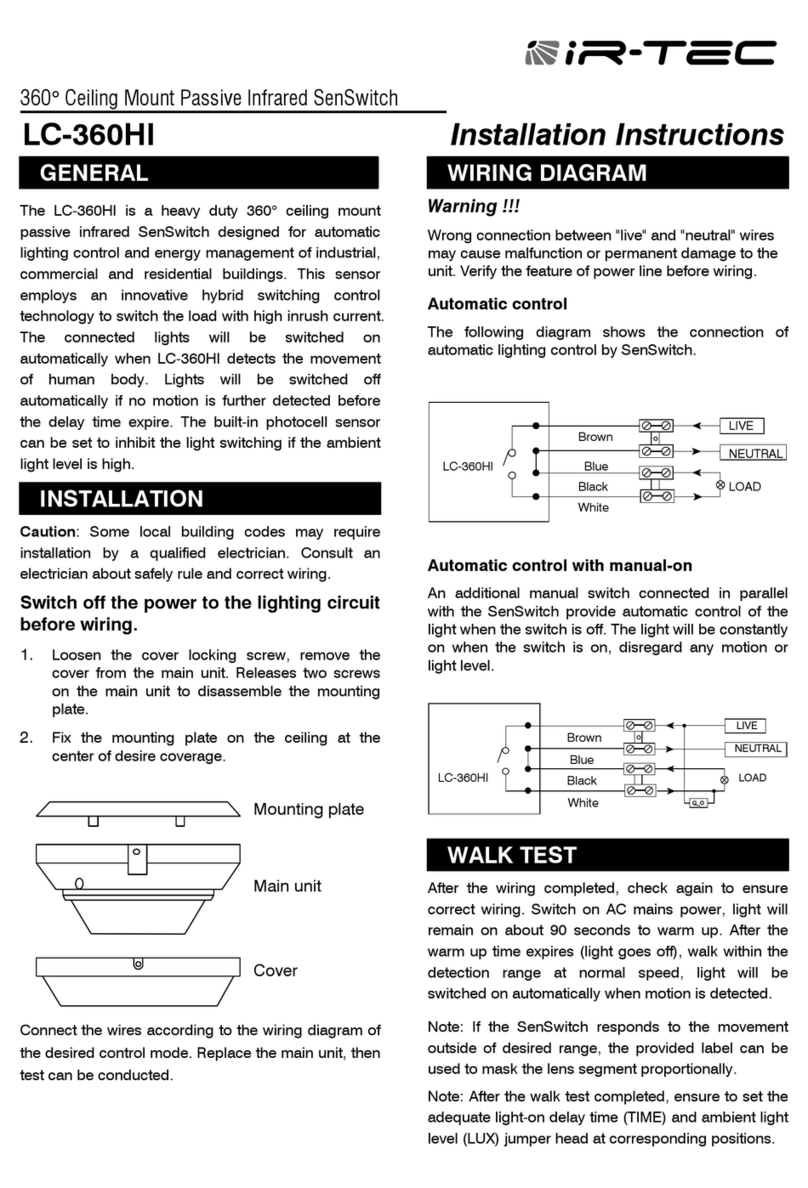 IR-Tec LC-360HI installation instructions