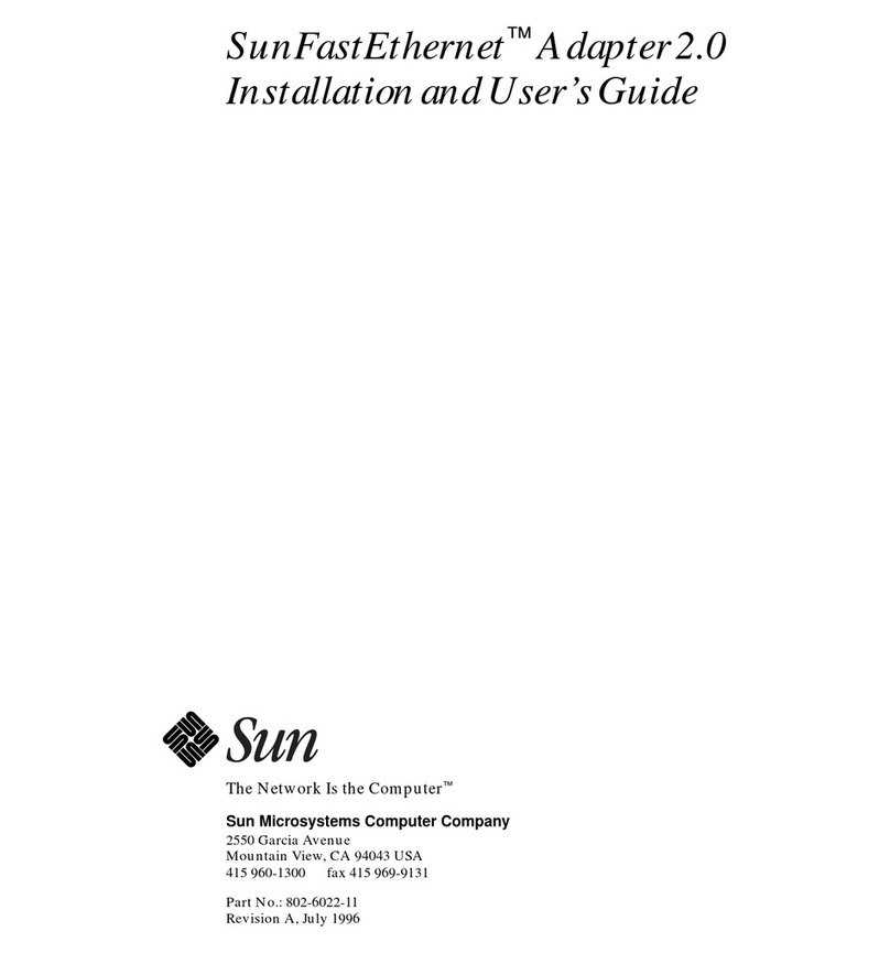 Sun Microsystems SunFastEthernet Adapter 2.0 User manual