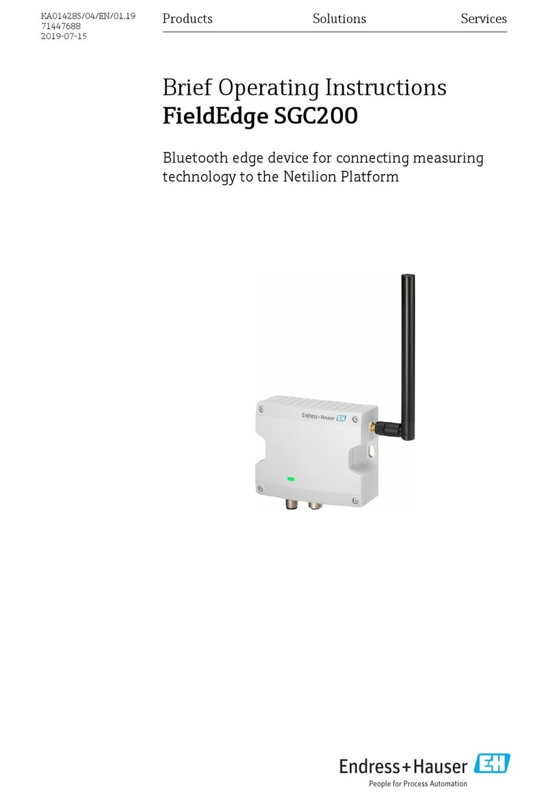 Endress+Hauser FieldEdge SGC200 User manual Endress+Hauser FieldEdge SGC200 User manual