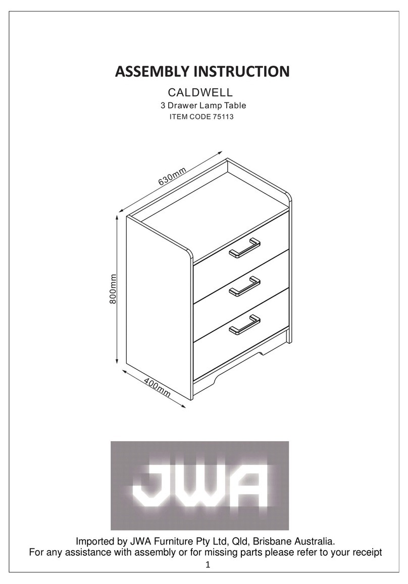 JWA CALDWELL 75113 Assembly instruction