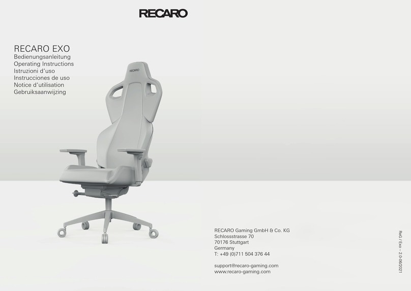 RECARO Exo operating instructions