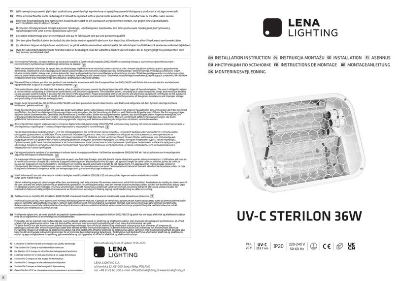 Lena Lighting UV-C STERILON 36W User manual