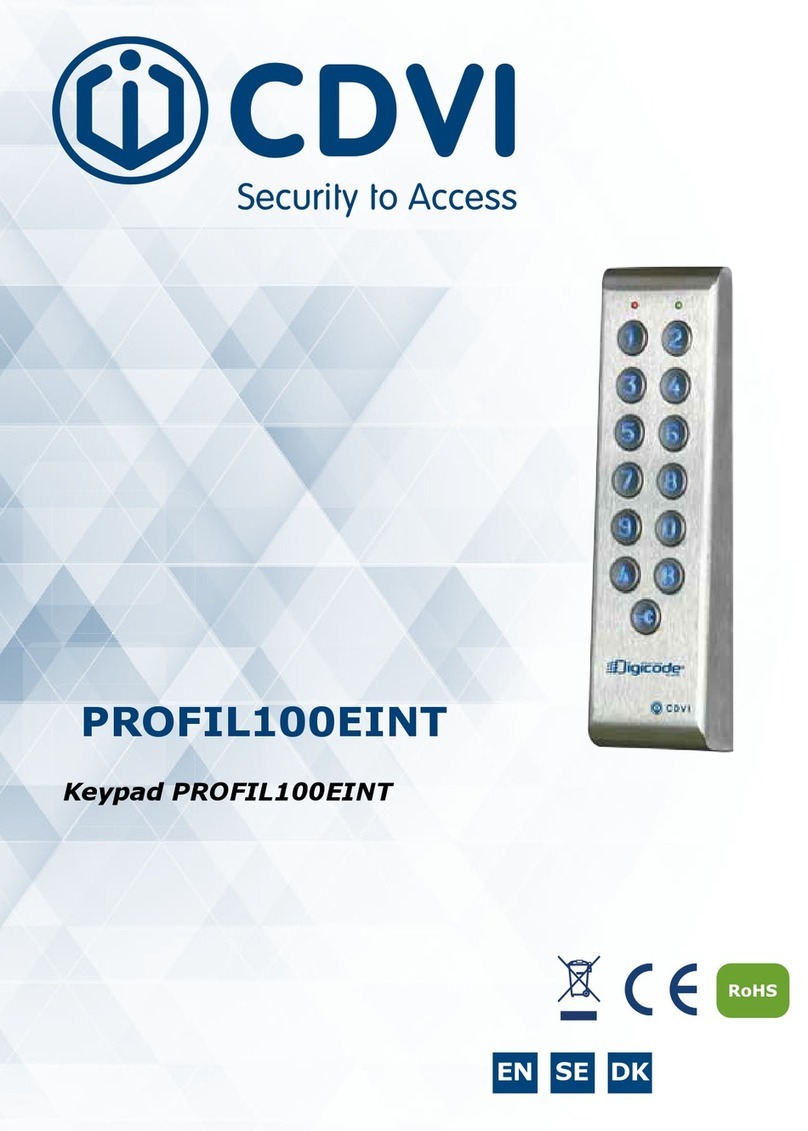 CDVI PROFIL100EINT User manual