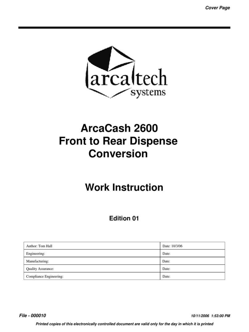 ARCA ArcaCash 2600 Work Instruction