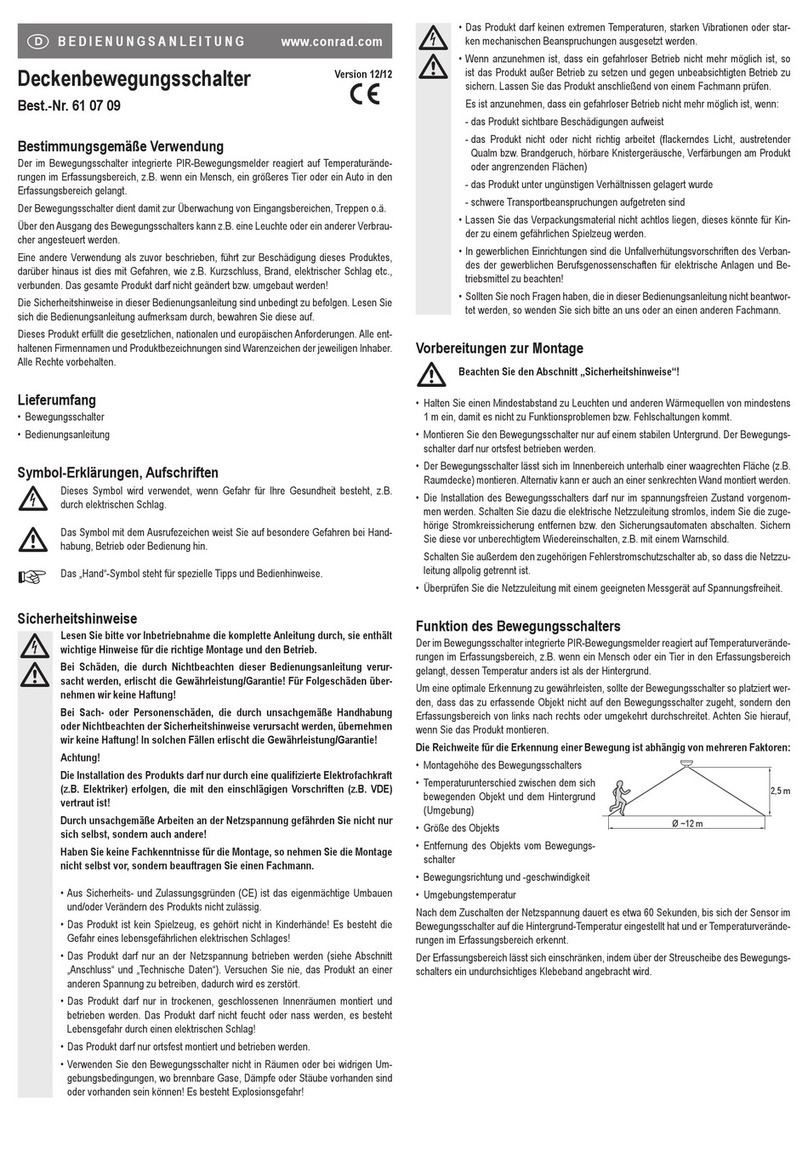 Conrad 61 07 09 User manual