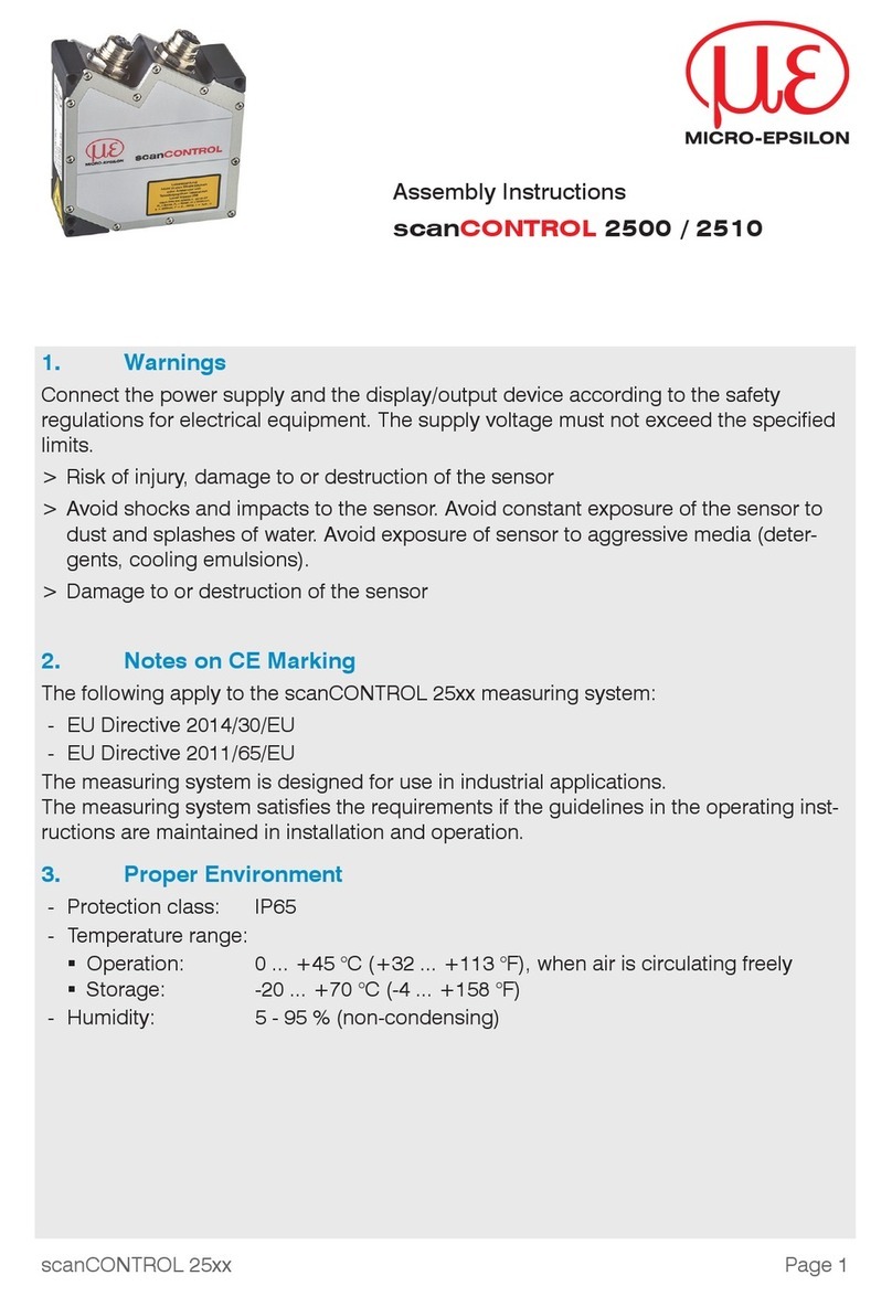 MICRO-EPSILON scanCONTROL 25 Series Assembly instructions