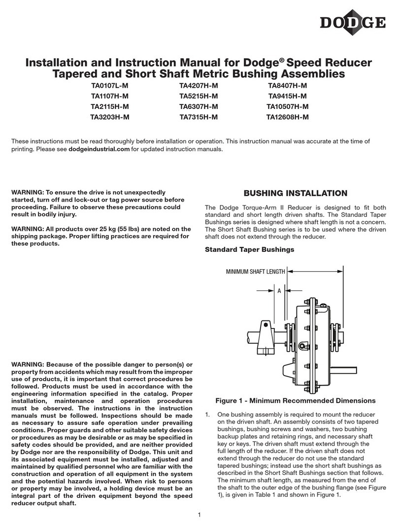 Dodge Torque-Arm II TA0107LM Installation and instruction manual