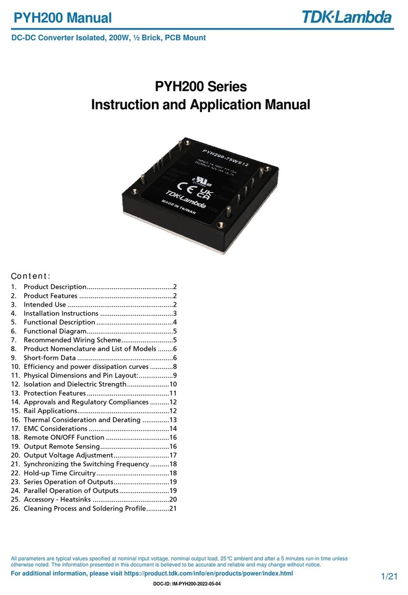 TDK-Lambda PYH200 Series User manual