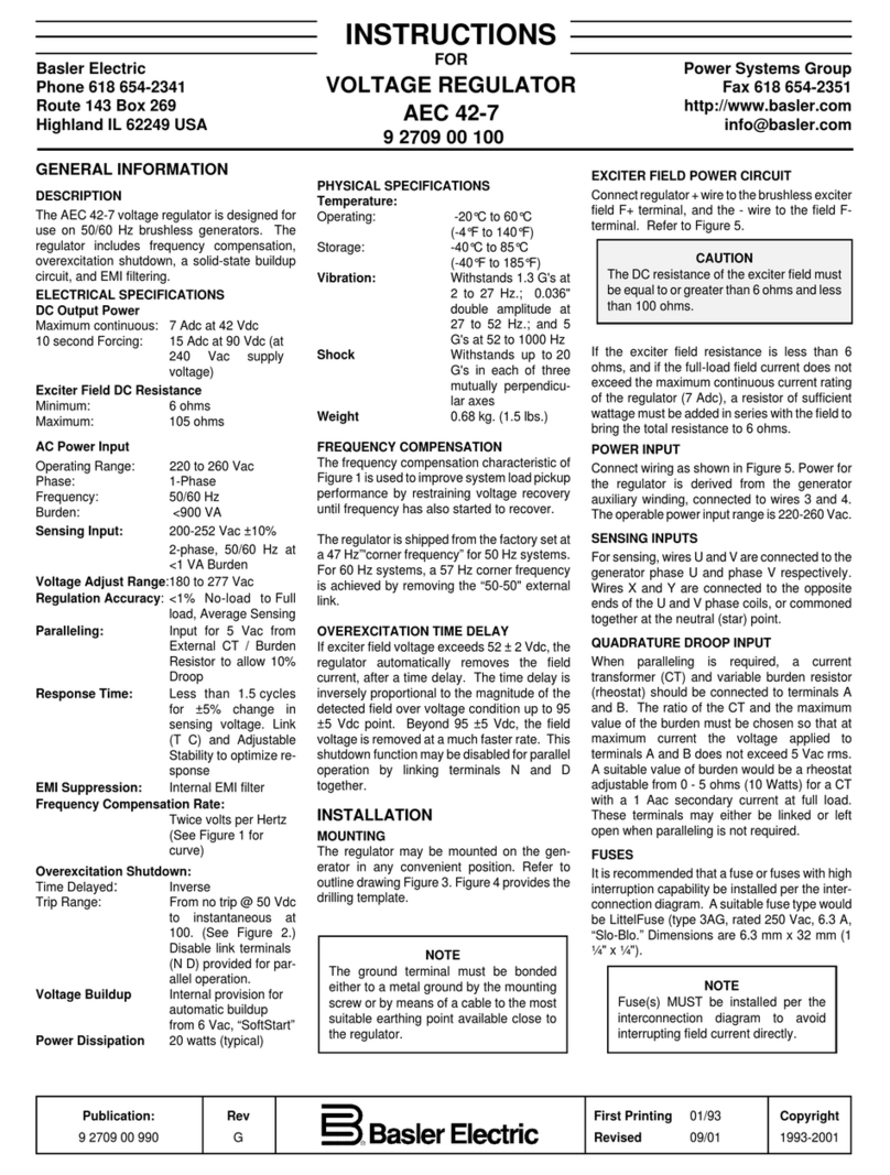 Basler AEC 42-7 User manual