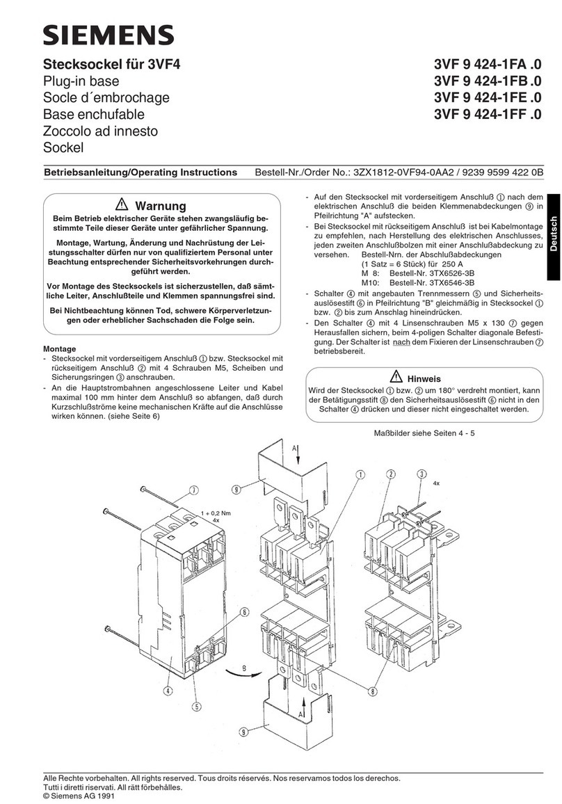 Siemens 3VF 9 424-1FA .0 User manual
