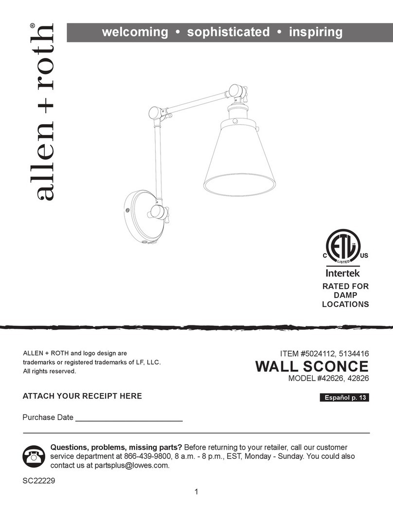 Allen + Roth 42626 User manual