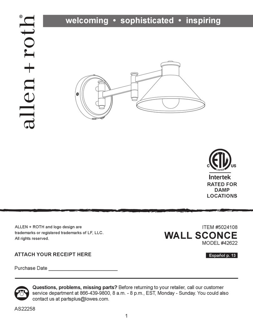Allen + Roth 42622 User manual