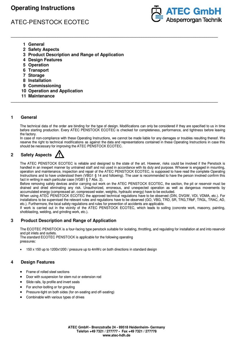 Atec PENSTOCK ECOTEC operating instructions