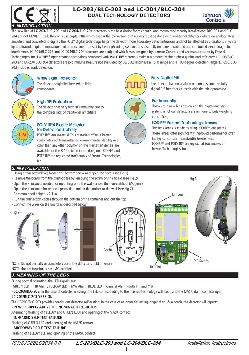 Johnson Controls LC-203 quick start guide