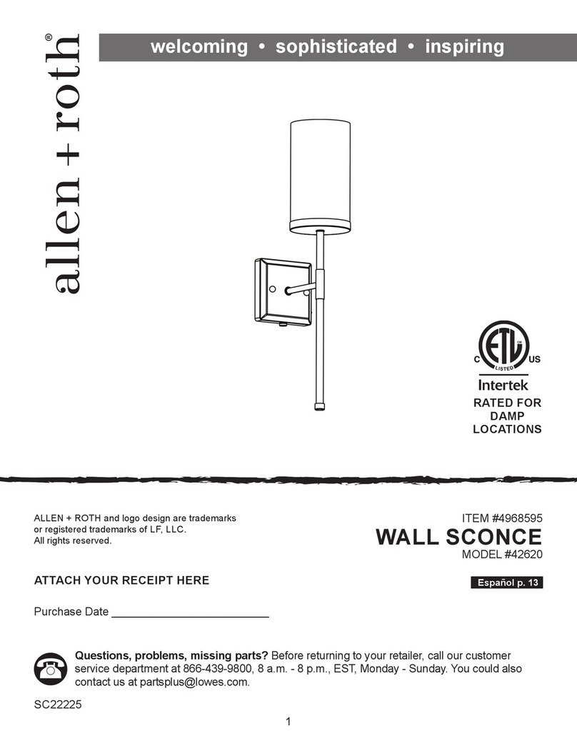 Allen + Roth 42620 User manual