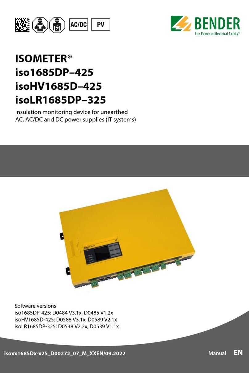 Bender ISOMETER iso1685DP-425 User manual