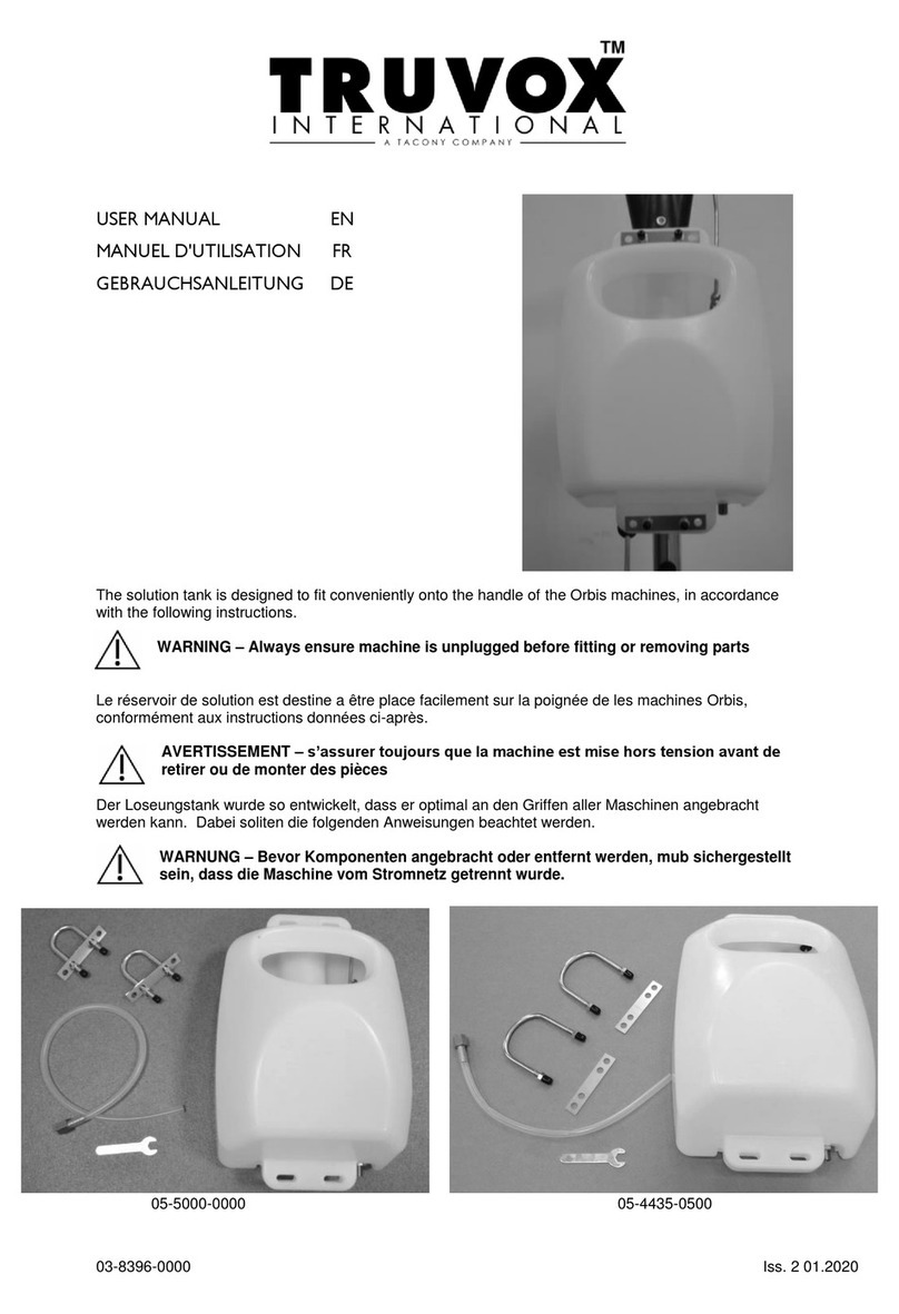 Tacony Truvox International 05-5000-0000 user manual