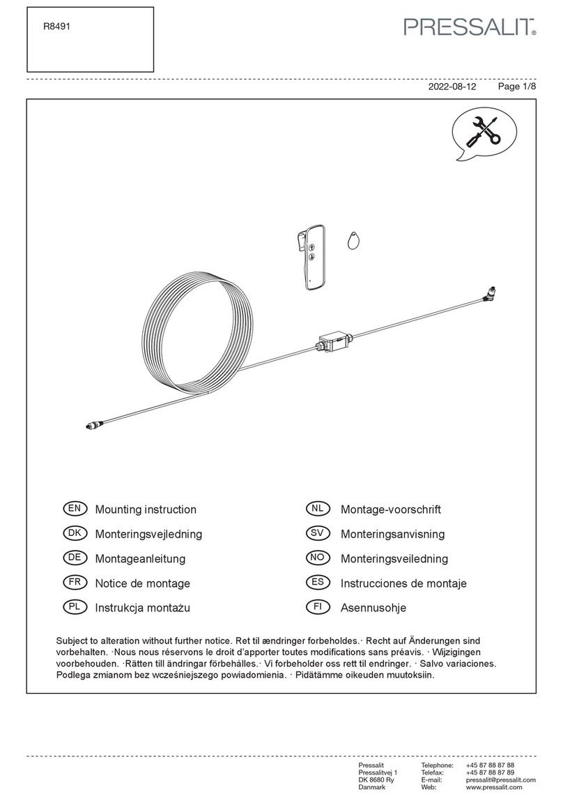 Pressalit R8491 Mounting instruction