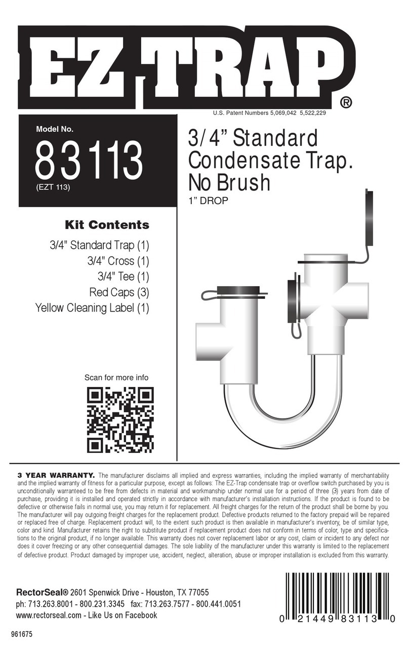 RectorSeal EZ Trap EZT 113 instruction manual RectorSeal EZ Trap EZT 113 instruction manual