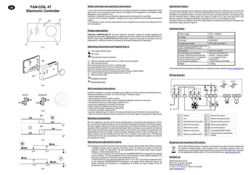 Watts Electronics FAN-COIL 4T quick start guide