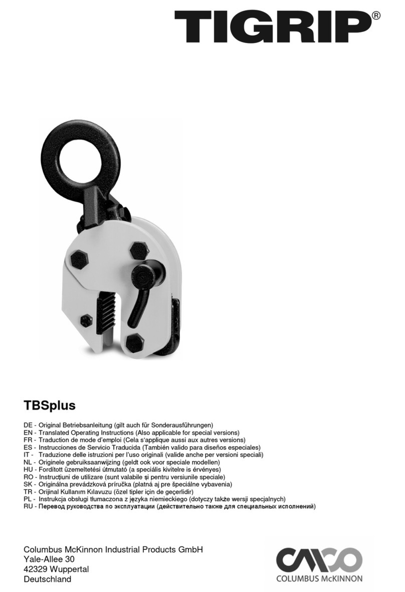 Columbus McKinnon TIGRIP TBSplus Operating instructions