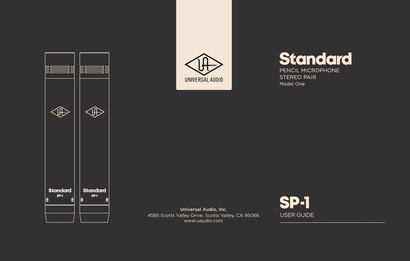 Universal Audio Standard SP-1 User manual