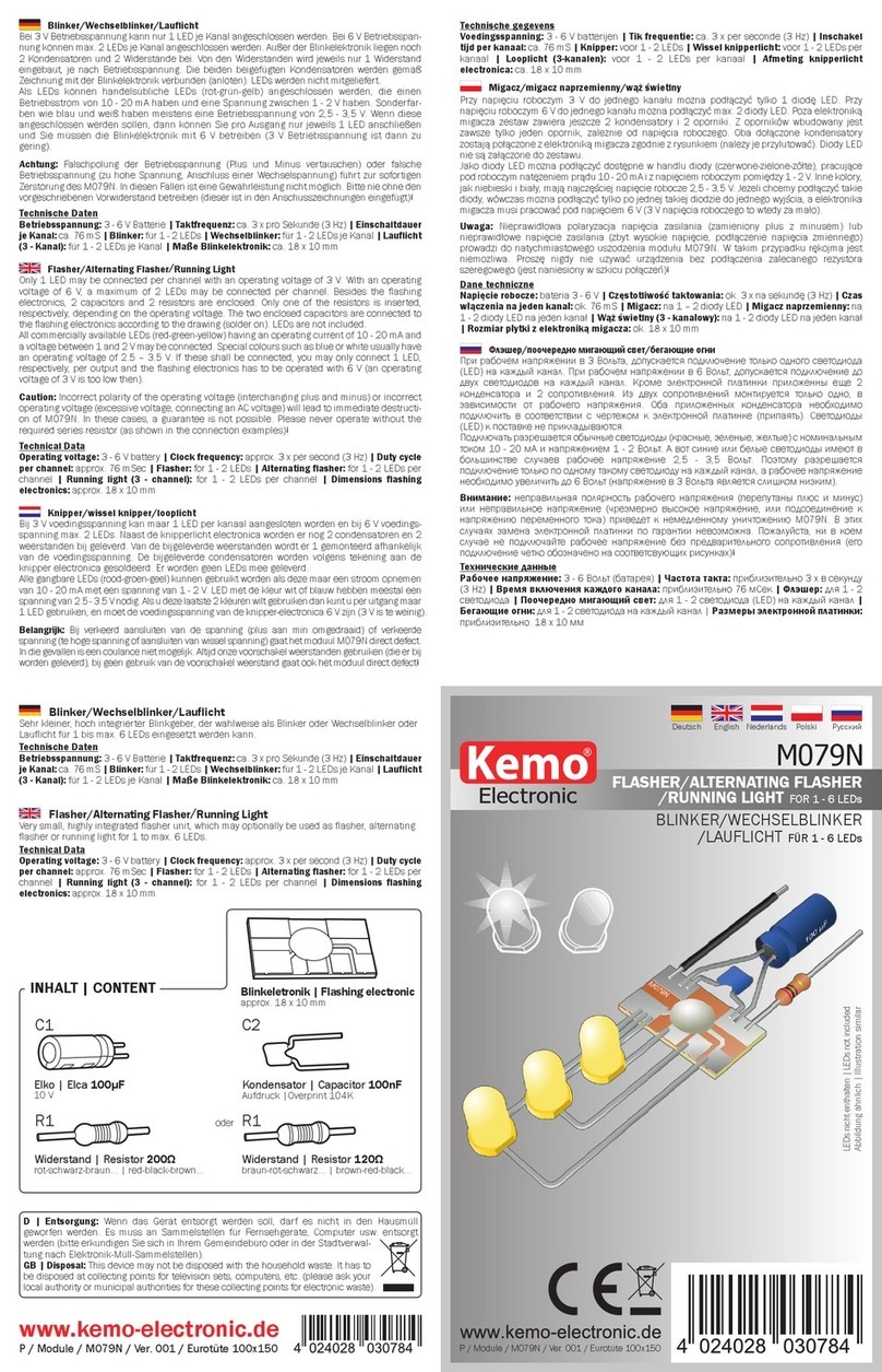 Kemo Electronic M079N quick start guide