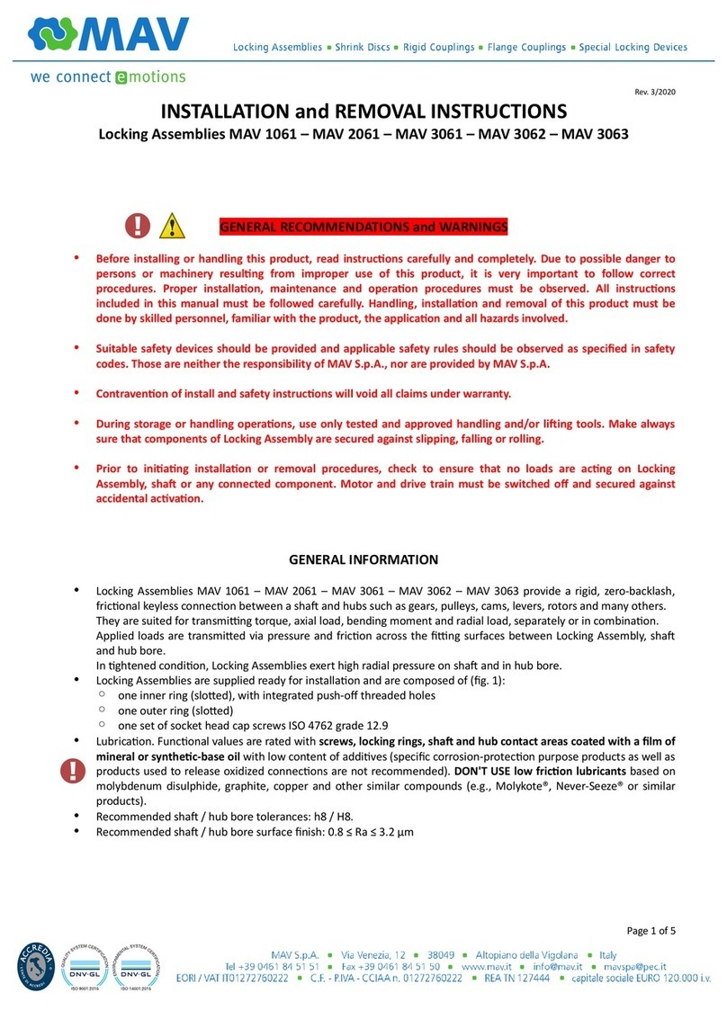 MAV 1061 Installation and Removal Instructions