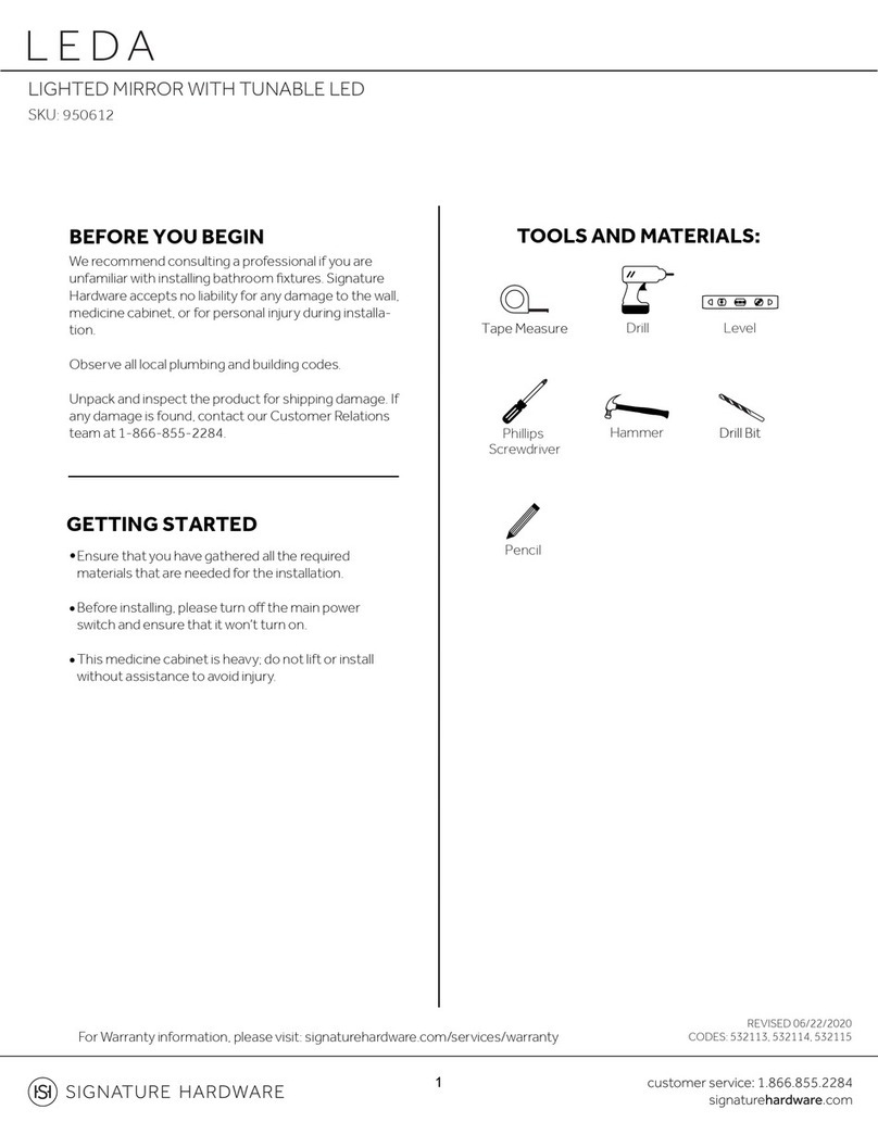 Signature Hardware LEDA 950612 User manual