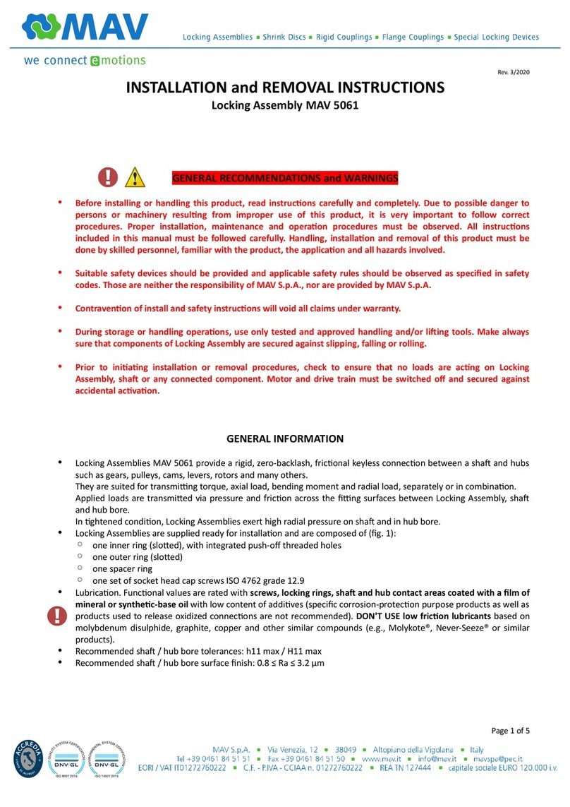 MAV 5061 Installation and Removal Instructions