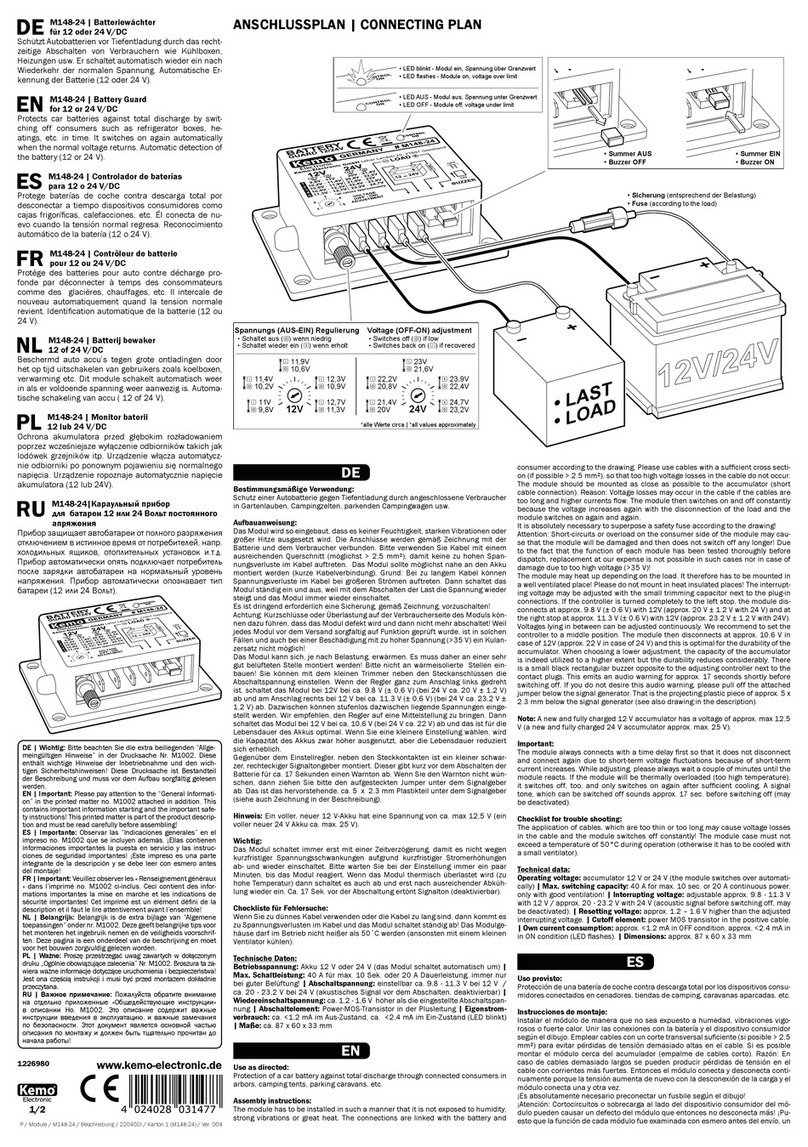 Kemo M148-24 quick start guide