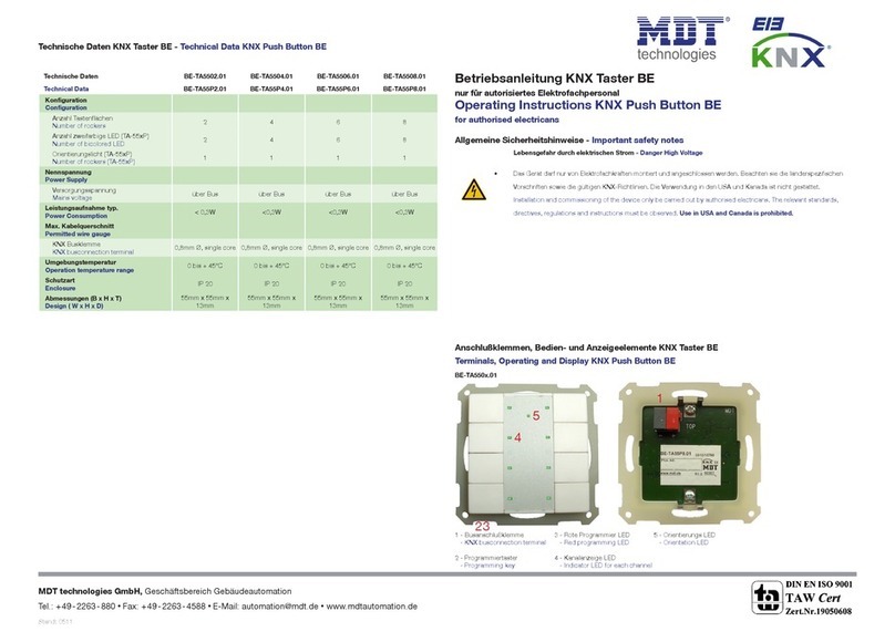 MDT Technologies BE-TA5502.01 User manual MDT Technologies BE-TA5502.01 User manual