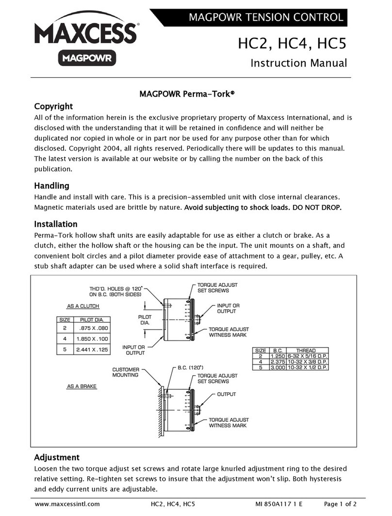 Maxcess MAGPOWR Perma-Tork HC2 User manual