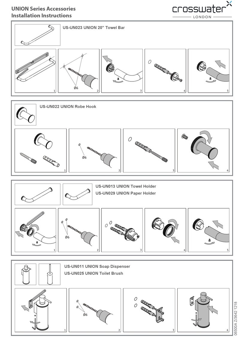 Crosswater UNION US-UN023 installation instructions