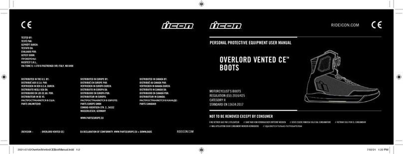 ICON OVERLORD VENTED CE BOOTS user manual