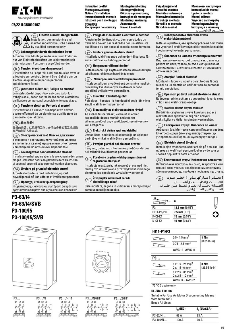 Eaton P3-63/I4 Manual
